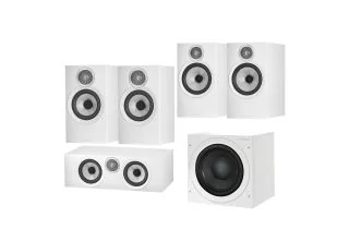Bowers & Wilkins 606 S3 5.1 Speaker Package (607 S3 Rears) - White