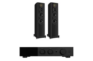 Audiolab 9000A Integrated Amplifier with Wharfedale Evo 5.4 Floorstanding Speakers