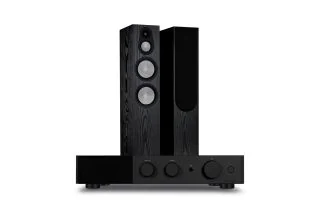 Audiolab 9000A Integrated Amplifier with Monitor Audio Silver 300 7G Speakers