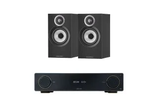 Arcam A15+ Integrated Amplifier with Bowers & Wilkins 607 S3 Bookshelf Speakers