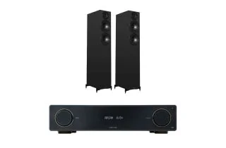 Arcam A15+ Integrated Amplifier with Wharfedale Diamond 12.4i Floorstanding Speakers