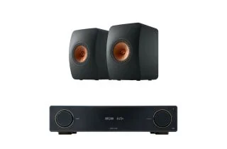 Arcam A15+ Integrated Amplifier with KEF LS50 Meta Bookshelf Speakers