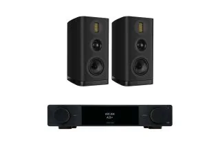 Arcam A25+ Integrated Amplifier with Wharfedale Evo 5.2 Bookshelf Speakers