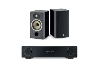 Arcam A15+ Integrated Amplifier with Focal Aria Evo X No1 Bookshelf Speakers