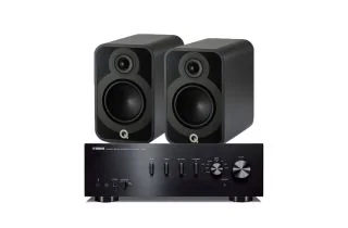Yamaha A-S301 Integrated Amplifier with Q Acoustics 5020 Bookshelf Speakers