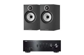 Yamaha A-S501 Integrated Amplifier with Bowers & Wilkins 606 S3 Standmount Speakers