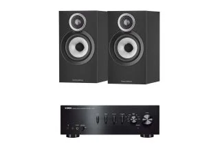 Yamaha A-S501 Integrated Amplifier with Bowers & Wilkins 607 S3 Standmount Speakers