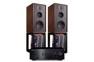 Yamaha A-S701 Integrated Amplifier with Wharfedale Linton Heritage Standmount Speakers with Matching Stands