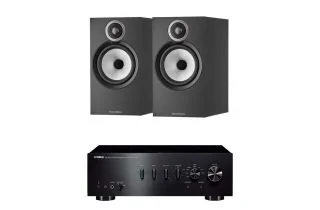 Yamaha A-S701 Integrated Amplifier with Bowers & Wilkins 606 S3 Standmount Speakers