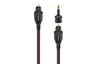 AudioQuest Cinnamon Optical Toslink Fibre-Optic Cable + Mini-Adaptor