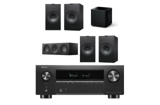 Denon AVC-X3800H 9.4 Ch. 180W 8K AV Receiver with KEF Q350 5.1 Speaker Package
