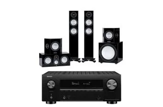Denon AVC-X3800H 9.4 Ch. 180W 8K AV Receiver with Monitor Audio Silver 7G 200 5.1 Speaker Package