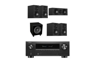 Denon AVC-X3800H 9.4 Ch. 180W 8K AV Receiver with Wharfedale Diamond 12.1i 5.1 Speaker Package