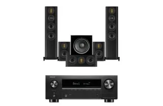 Denon AVC-X3800H 9.4 Ch. 180W 8K AV Receiver with Wharfedale Evo 5.3 5.1 Speaker Package