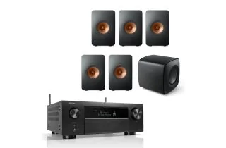 Denon AVC-X4800H 9.4 Ch. 200W 8K AV Amplifier with KEF LS50 Meta 5.1 Speaker Package