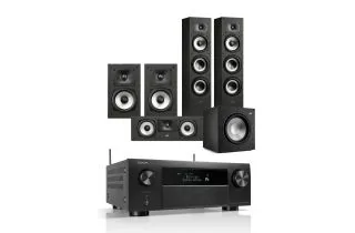 Denon AVC-X4800H 9.4 Ch. 200W 8K AV Amplifier with Polk Monitor XT60 5.1 Speaker Package