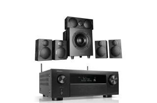Denon AVC-X4800H 9.4 Ch. 200W 8K AV Amplifier with Wharfedale DX-3 5.1 Speaker Package