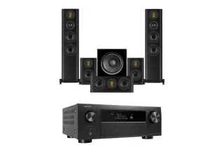 Denon AVC-X4800H 9.4 Ch. 200W 8K AV Amplifier with Wharfedale Evo 5.3 5.1 Speaker Package