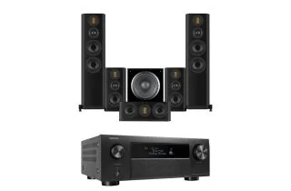 Denon AVC-X4800H 9.4 Ch. 200W 8K AV Amplifier with Wharfedale Evo 5.4 5.1 Speaker Package