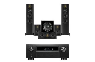 Denon AVC-X6800H 11.4 Ch. 205W 8K AV Receiver with Wharfedale Evo 5.3 5.1 Speaker Package