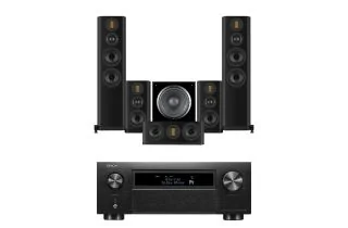 Denon AVC-X6800H 11.4 Ch. 205W 8K AV Receiver with Wharfedale Evo 5.4 5.1 Speaker Package