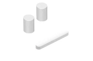 Sonos Beam (Gen 2) with 2x Sonos Era 100 - White