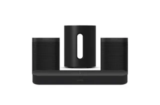 Sonos Beam Compact Smart Soundbar with Sonos Sub Mini & Sonos One SL Wireless Speakers