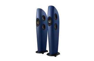KEF Blade Two Meta Floorstanding Speakers - Frosted Blue / Bronze