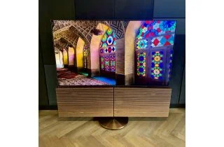 Ex Display - Bang & Olufsen 77" Beovision Harmony in Bronze Tone / Walnut with Motorised Floor Stand