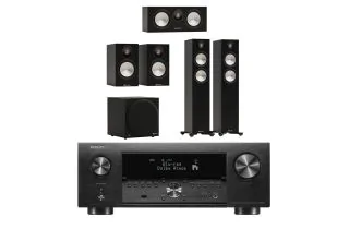 Denon AVC-X4800H 9.4 Ch. 200W 8K AV Amplifier with Monitor Audio Bronze 300 7G 5.1 Speaker Package