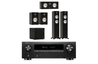 Denon AVR-X1800H 7.2 Ch. 175W 8K AV Receiver with Monitor Audio Bronze 300 7G 5.1 Speaker Package