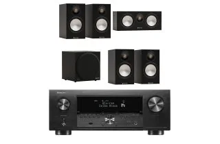 Denon AVC-X4800H 9.4 Ch. 200W 8K AV Amplifier with Monitor Audio Bronze 50 7G 5.1 Speaker Package