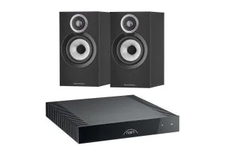 Naim CI UNITI 102 Streaming Amplifier with Bowers & Wilkins 607 S3 Standmount Speakers