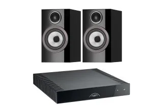Naim CI UNITI 102 Streaming Amplifier with Bowers & Wilkins 707 S3 Standmount Speakers
