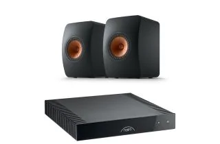 Naim CI UNITI 102 Streaming Amplifier with KEF LS50 Meta Bookshelf Speakers