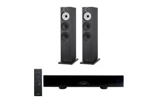 Naim CI UNITI 102 Streaming Integrated Amplifier & Accessories with Bowers & Wilkins 603 S3 Floorstanding Speakers