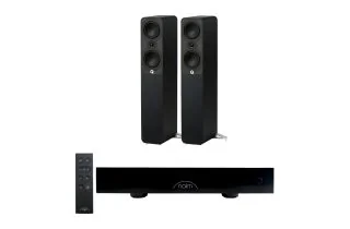Naim CI UNITI 102 Streaming Integrated Amplifier & Accessories with Q Acoustics 5040 Floorstanding Speakers