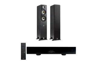 Naim CI UNITI 102 Streaming Integrated Amplifier & Accessories with Polk Audio Signature Elite ES50 Floorstanding Speakers