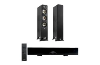 Naim CI UNITI 102 Streaming Integrated Amplifier & Accessories with Polk Audio Signature Elite ES60 Floorstanding Speakers