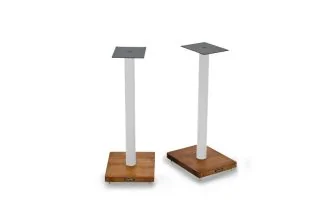 Atacama Apollo Cyclone 5 (515mm) Speaker Stands - White / Dark Oak