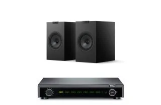 Fell Audio Fell Amp Integrated Amplifier with KEF Q1 META Bookshelf Speakers
