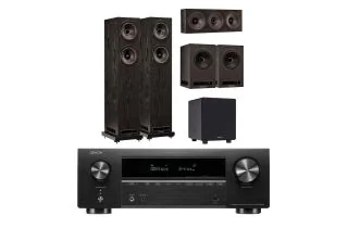 Denon AVR-X1800H 7.2 Ch. 175W 8K AV Receiver with Fyne Audio F501e 5.1 Speaker Package
