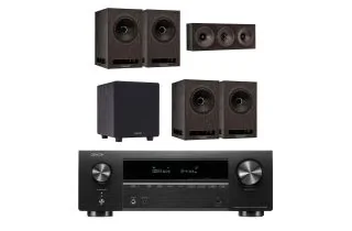 Denon AVR-X1800H 7.2 Ch. 175W 8K AV Receiver with Fyne Audio F5e 5.1 Speaker Package