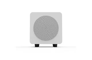 Kanto SUB6 Vinyl Subwoofer - Matte White with White Grill