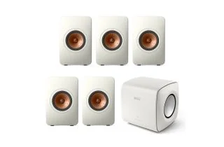 KEF LS50 Meta 5.1 Speaker Package - Mineral White