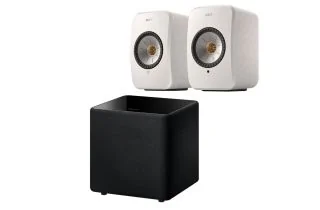 KEF LSX II AV Speaker Pack (Single Kube 8 MIE Subwoofer) - Cotton White