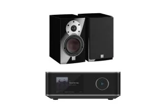 WiiM Amp Ultra Streaming Amplifier with Dali MENUET Bookshelf Speakers