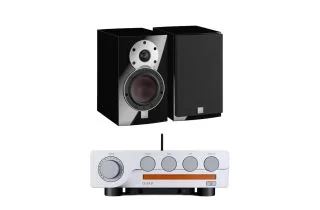 Quad 3 Integrated Amplifier with Dali MENUET Bookshelf Speakers