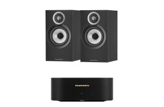 Marantz MODEL M1 2.1 Channel Streaming Amplifier with Bowers & Wilkins 607 S3 Standmount Speakers