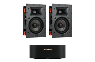 Marantz MODEL M1 2.1 Channel Streaming Amplifier with JBL Studio 6 6IW In-Wall Speakers